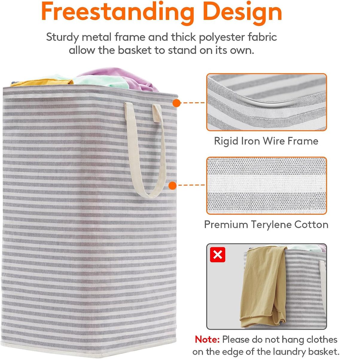 2 Pack 72L Collapsible Laundry Hamper| Cart In Mart