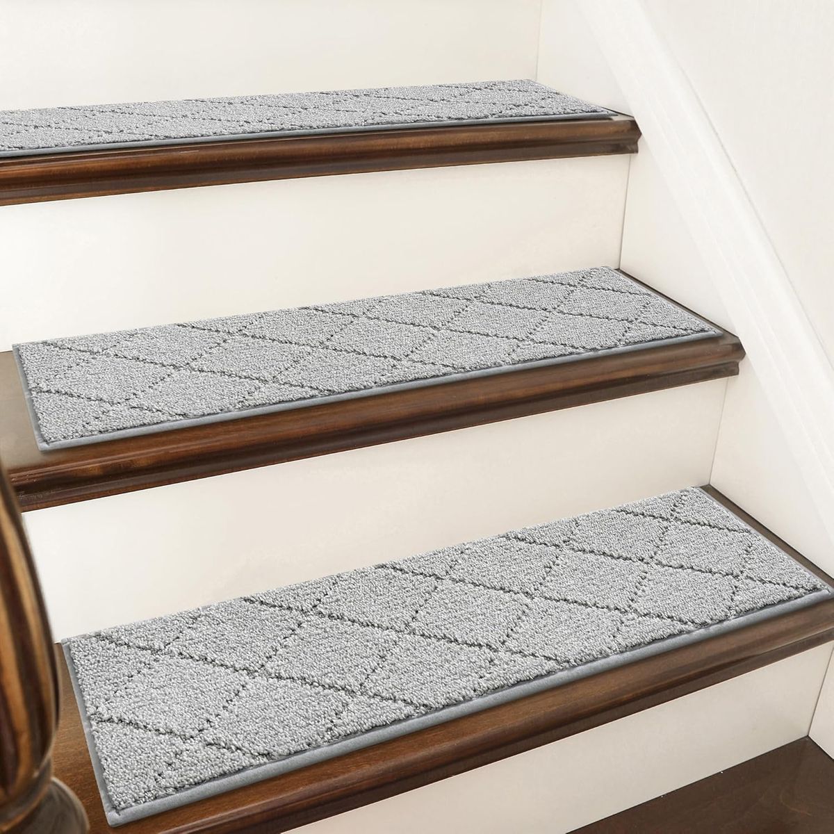 Cart In Mart|15 Pack Edging Stair Treads Non-Slip Carpet Mat For Wooden Floor-76x20cm