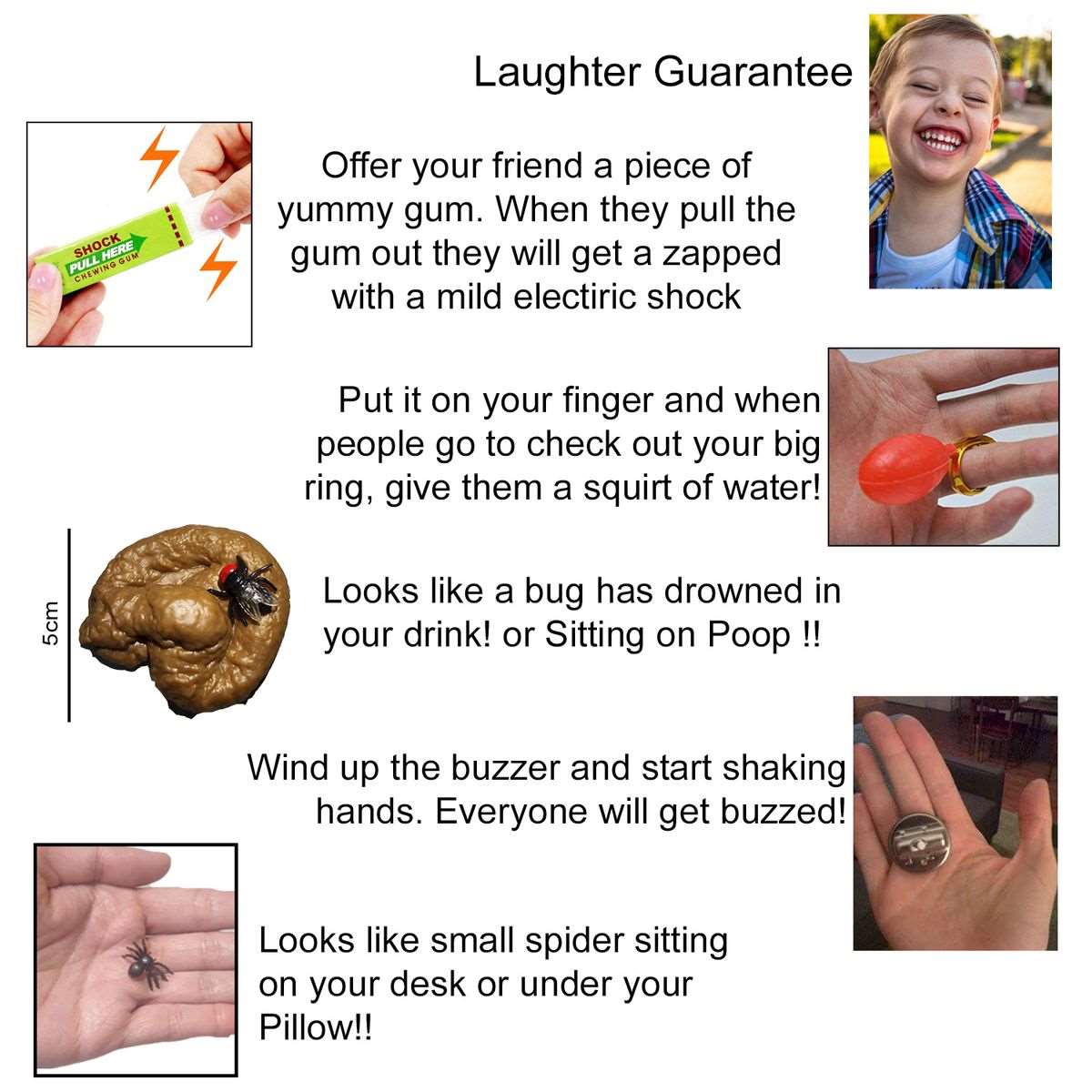 10 Piece Prank Joke Kit with Fart Spray