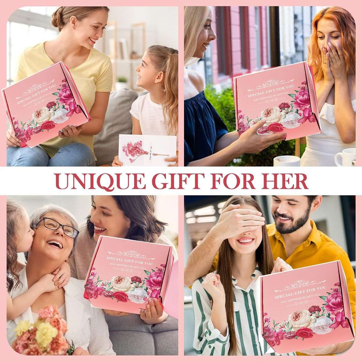 13 Pieces Spa Gift Set For Women Birthday Christmas New Year Valentine-Pink