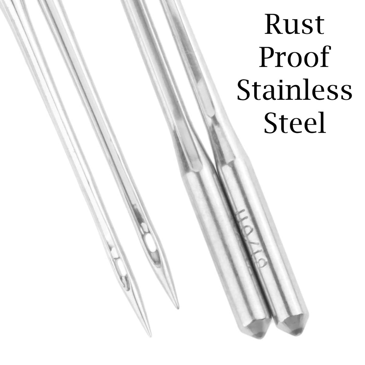 Cart In Mart 100 Pack Industrial Sewing Machine Needles 6 Sizes-Round Shank
