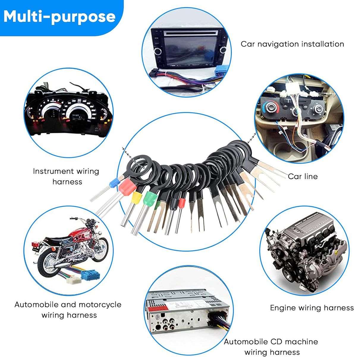 82 Piece Terminal removal Toolkit-Pin Extractor Terminals for Car