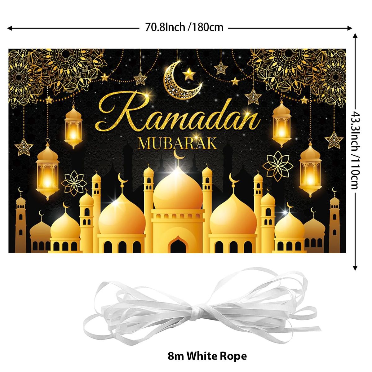 Cart In Mart Islamic Ramadan Mubarak Decorations Backdrop Eid Wall Banner Background
