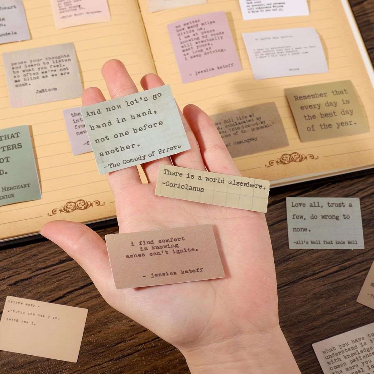 240 Piece Vintage Retro Style Motivational Quote Scrapbook Stickers-2 Each