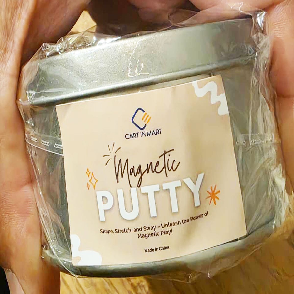 Cart In Mart | 500 Piece Ferrite Putty Fidget Toy Stones In Tin
