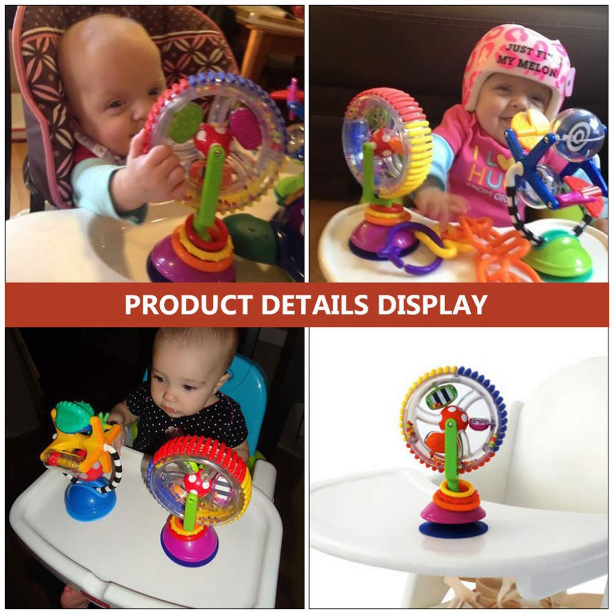 Cart In Mart Baby High Chair Toy Ferris Wheel-Suction Cup Spinner Activity Toddler