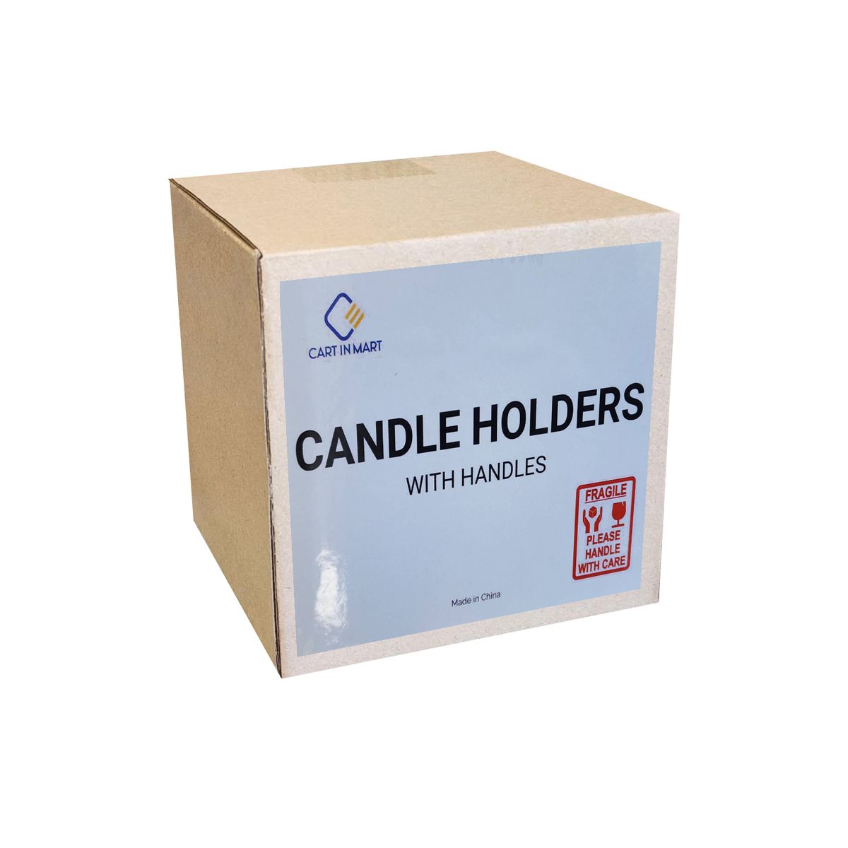 2 Pack Candle Holder Taper Candlestick Stand With Handles Table Decoration- Cart In Mart