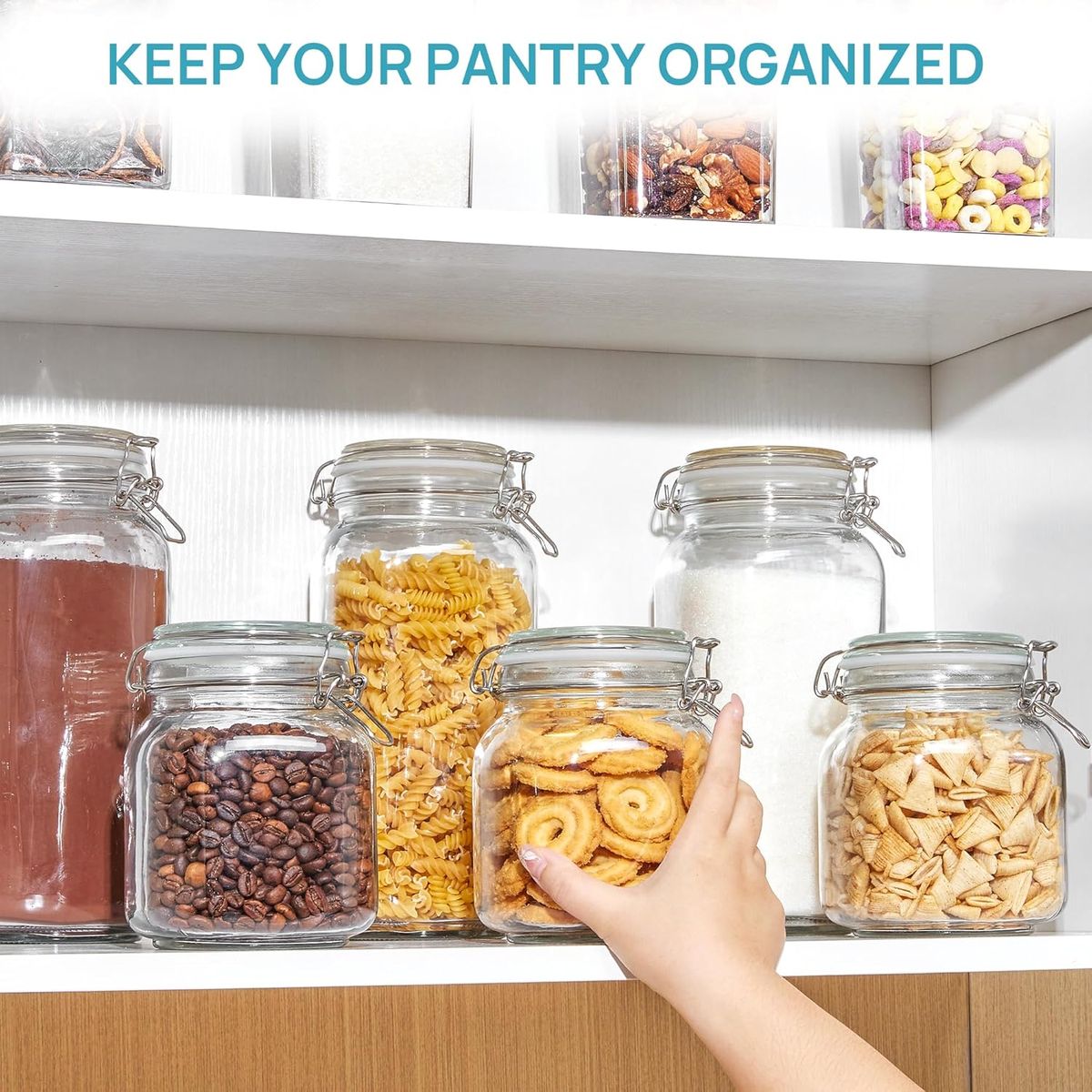 3 Pack Airtight Glass Food Storage Containers Canister With Clip/Lid | Cart In Mart