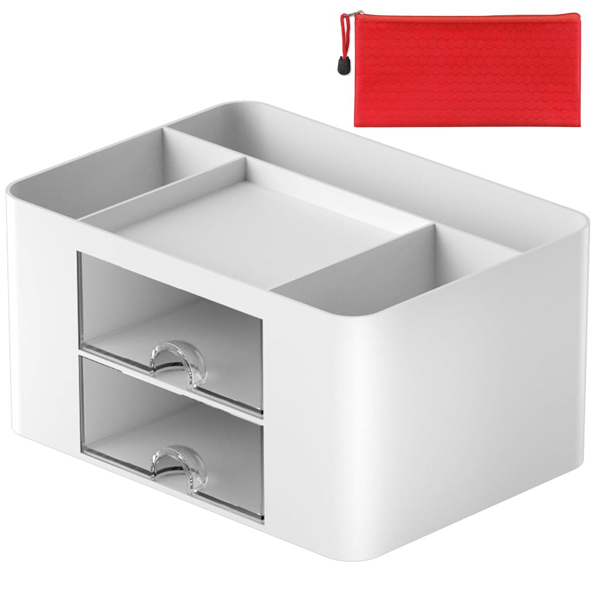 Cart In Mart Desk Organiser With 5 Compartment & 2 Drawers For Office