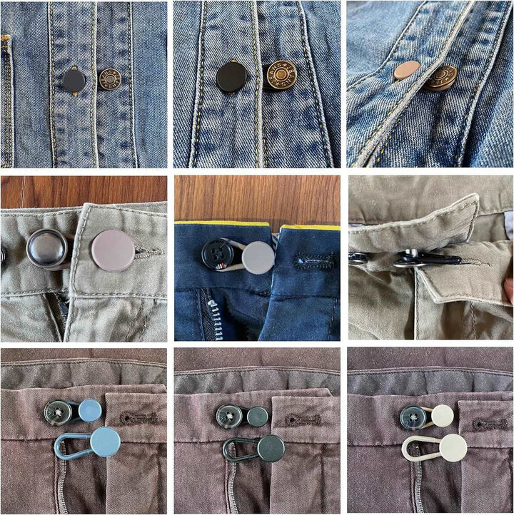 13 Piece Button Extenders for Jeans, Pants Waist Button Extenders