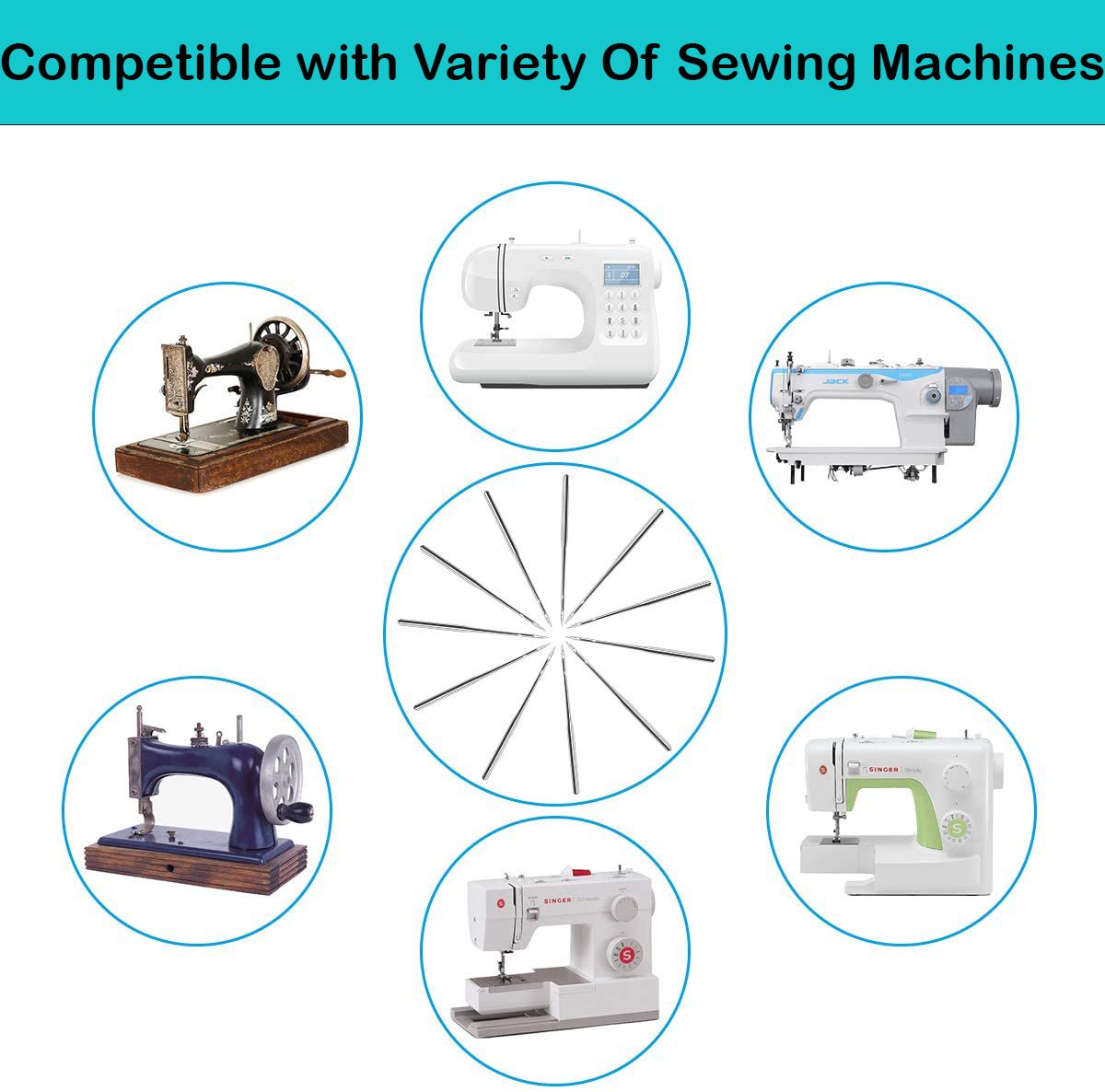 Cart In Mart 216 Piece Elite Sewing Machine Kit Accessories & Supplies With Needles