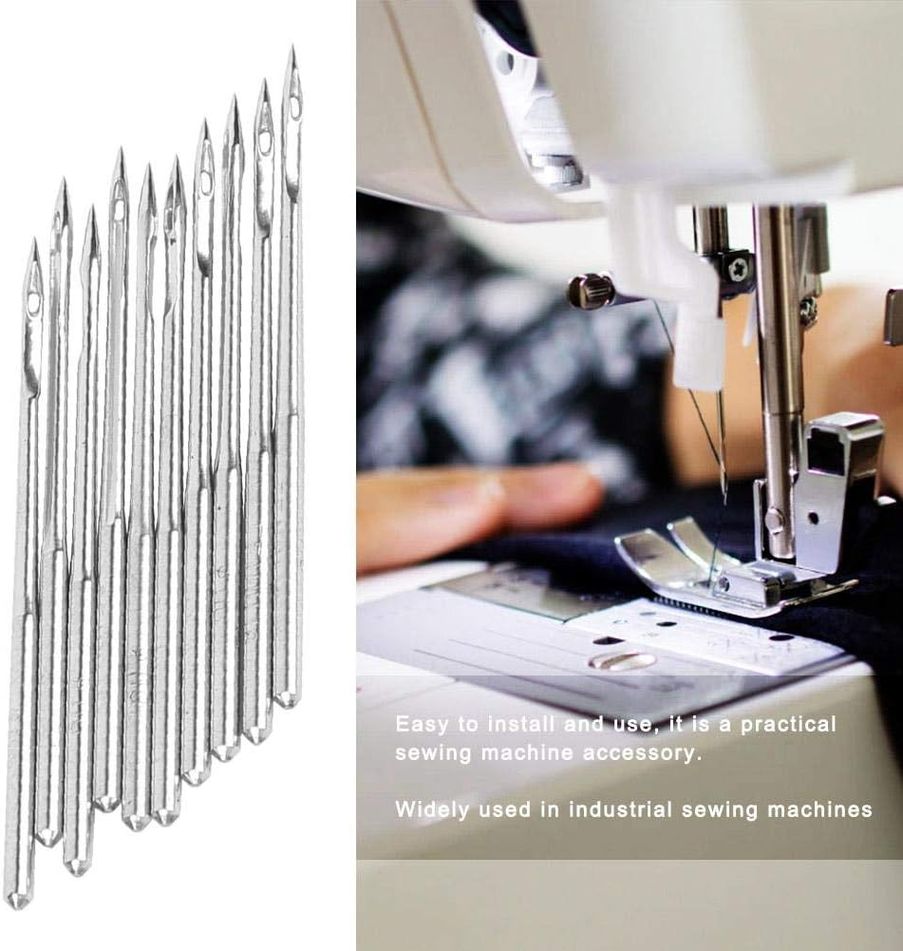 Cart In Mart 100 Pack Industrial Sewing Machine Needles 6 Sizes-Round Shank