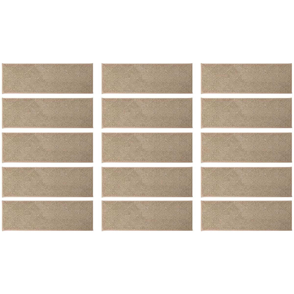 Cart In Mart|15 Pack Edging Stair Treads Non-Slip Carpet Mat For Wooden Floor-76x20cm