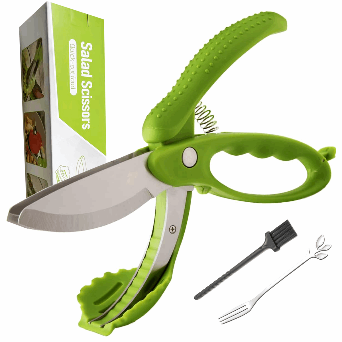 Kitchen Salad Herb Double Blade Scissors Chopper Slicer