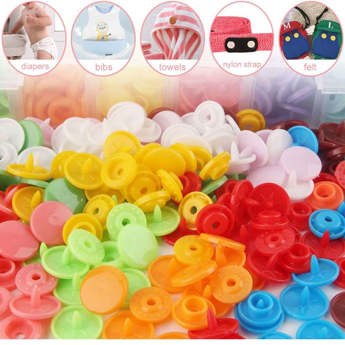 Craft 560 Sets T5 Snap Buttons No-Sew With Snaps Pliers Kit & 19 Tools