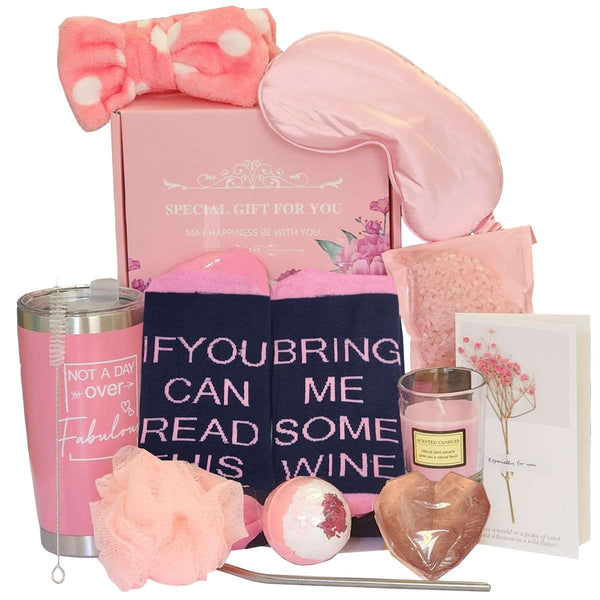 13 Pieces Spa Gift Set For Women Birthday Christmas New Year Valentine-Pink
