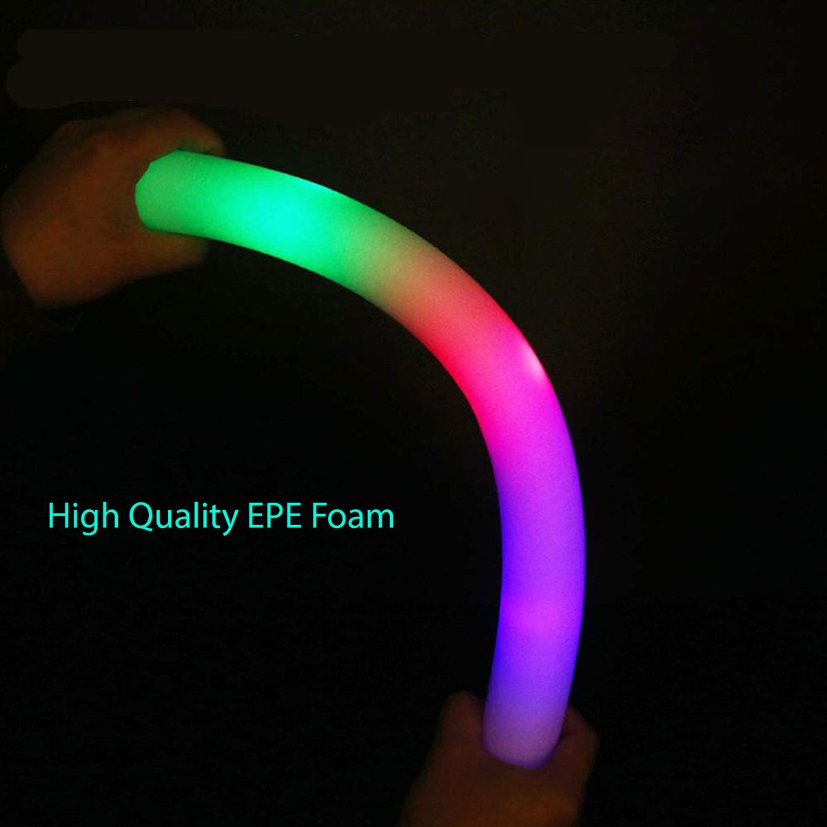 Cart In Mart 50 Pieces LED Glow In The Dark Foam Sticks Bulk Neon Party Supplies