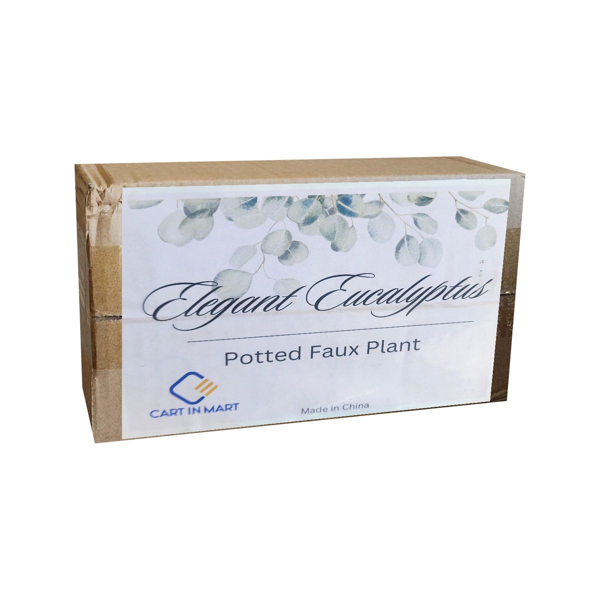 2 Pack Mini Fake Artificial Plants Eucalyptus Potted For Home Office Decor- Cart In Mart