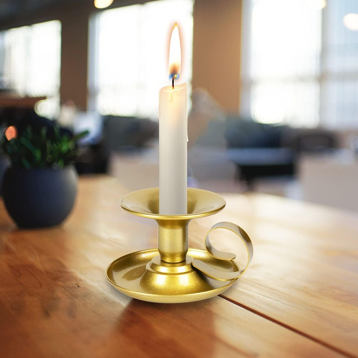 2 Pack Candle Holder Taper Candlestick Stand With Handles Table Decoration- Cart In Mart