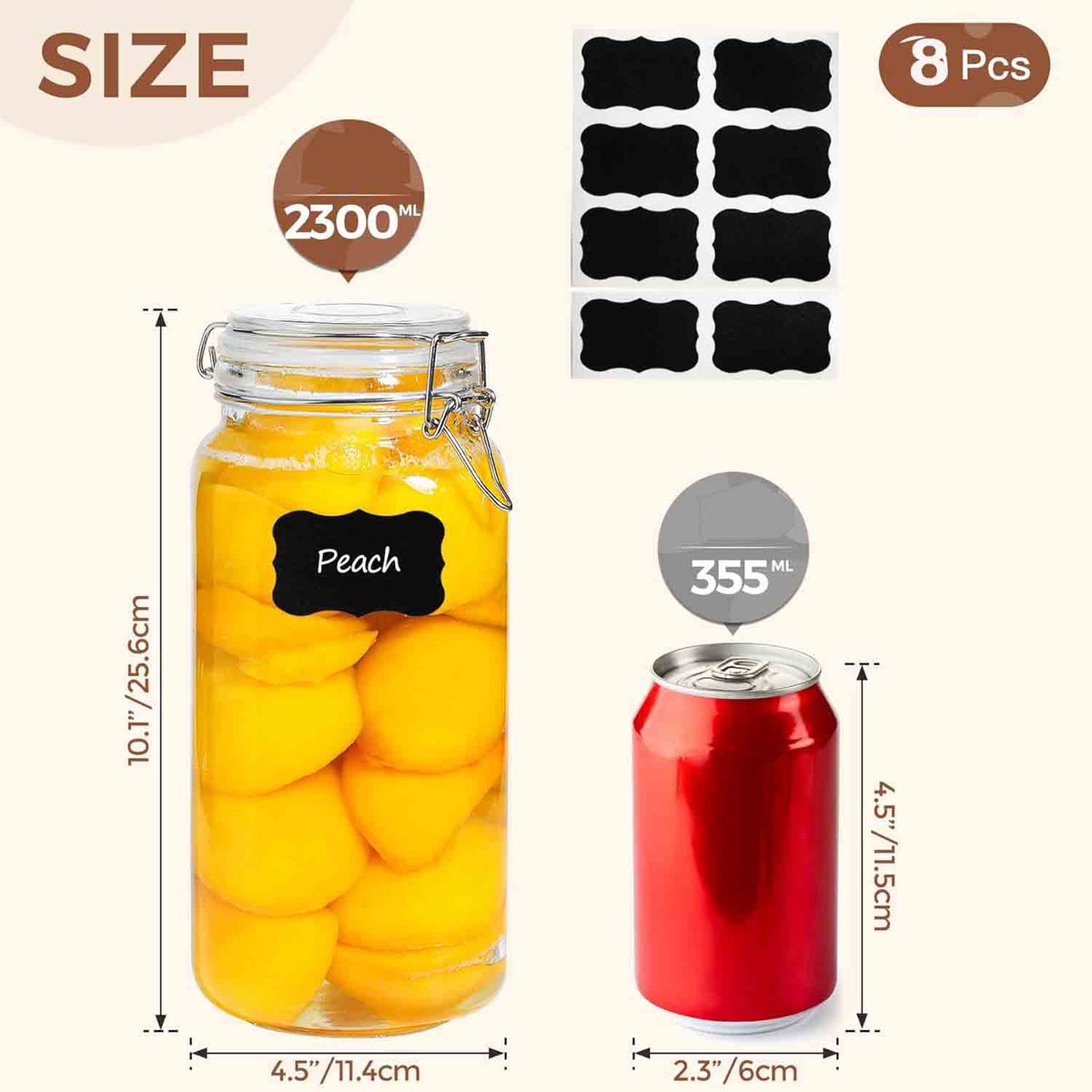 3 Pack Airtight Glass Food Storage Containers Canister With Clip/Lid | Cart In Mart