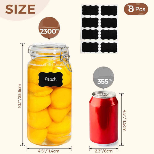 3 Pack Airtight Glass Food Storage Containers Canister With Clip/Lid | Cart In Mart