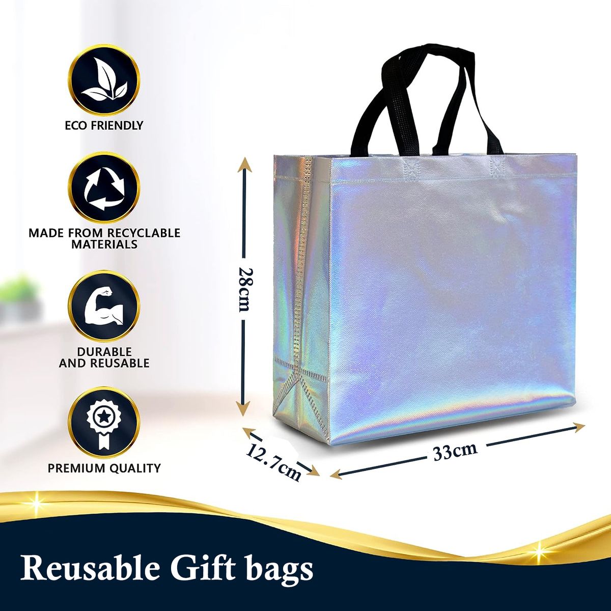 Cart In Mart 12 Pack Party Gift Bags Party Favor Goodie Bag Set With Handles For Birthday & Other Parties