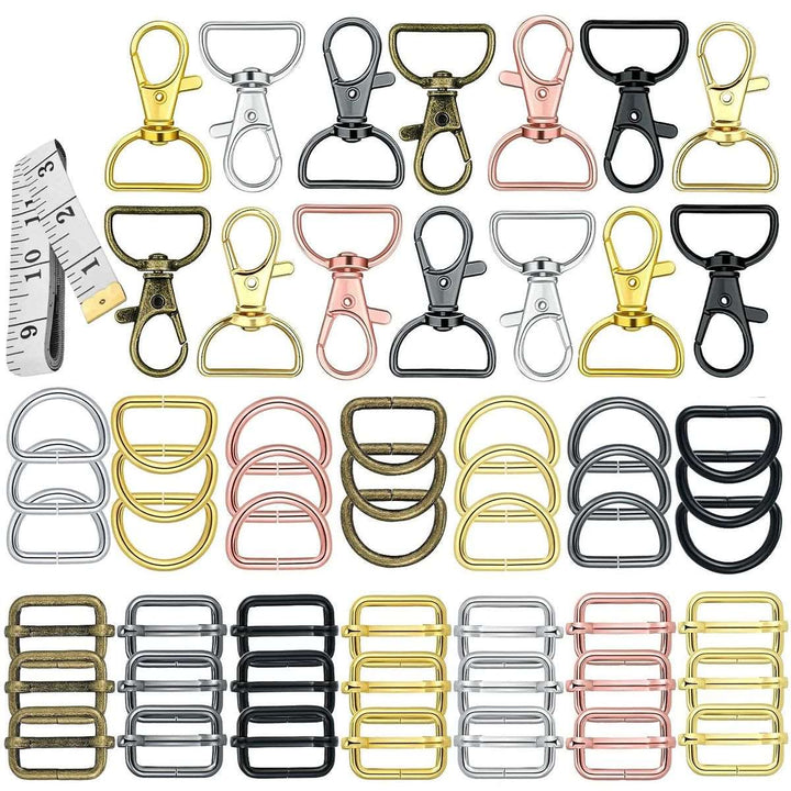 57 Piece Keychain With Swivel Hook D Rings & Side Buckles For Handbag