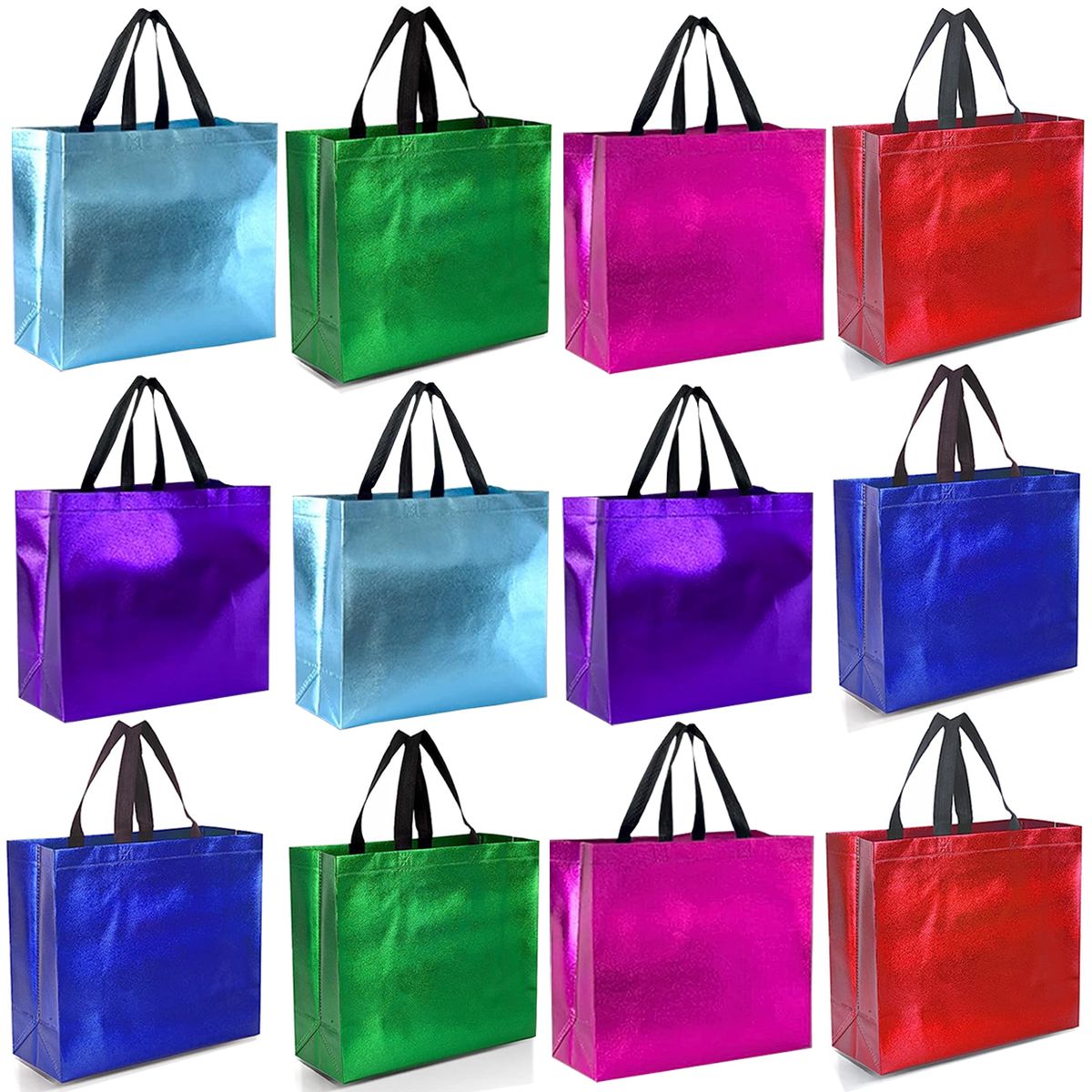Cart In Mart 12 Pack Party Gift Bags Party Favor Goodie Bag Set With Handles For Birthday & Other Parties