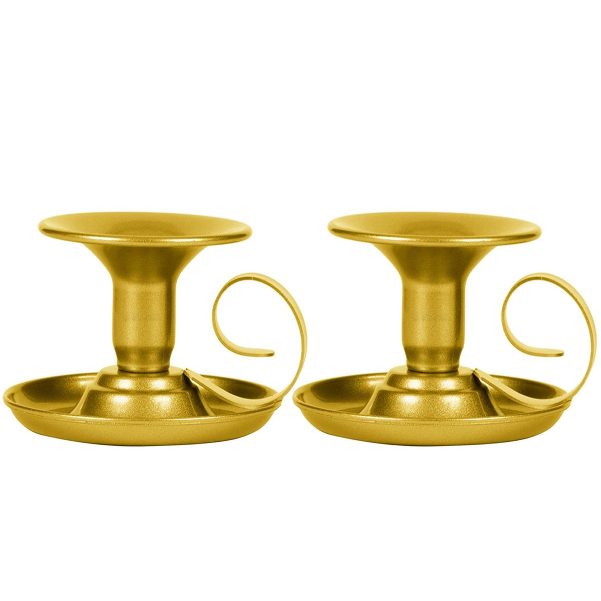 2 Pack Candle Holder Taper Candlestick Stand With Handles Table Decoration- Cart In Mart