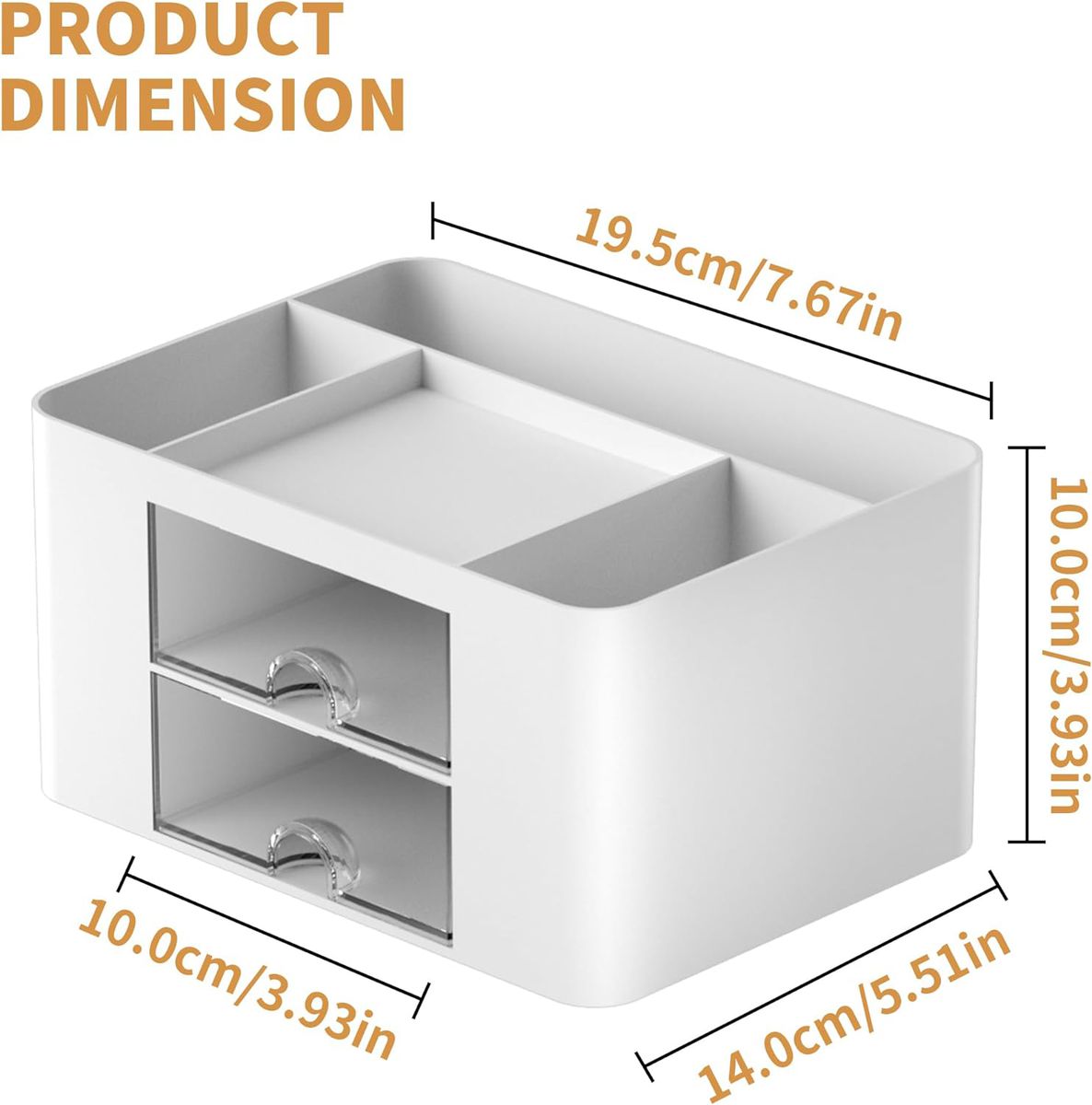 Cart In Mart Desk Organiser With 5 Compartment & 2 Drawers For Office