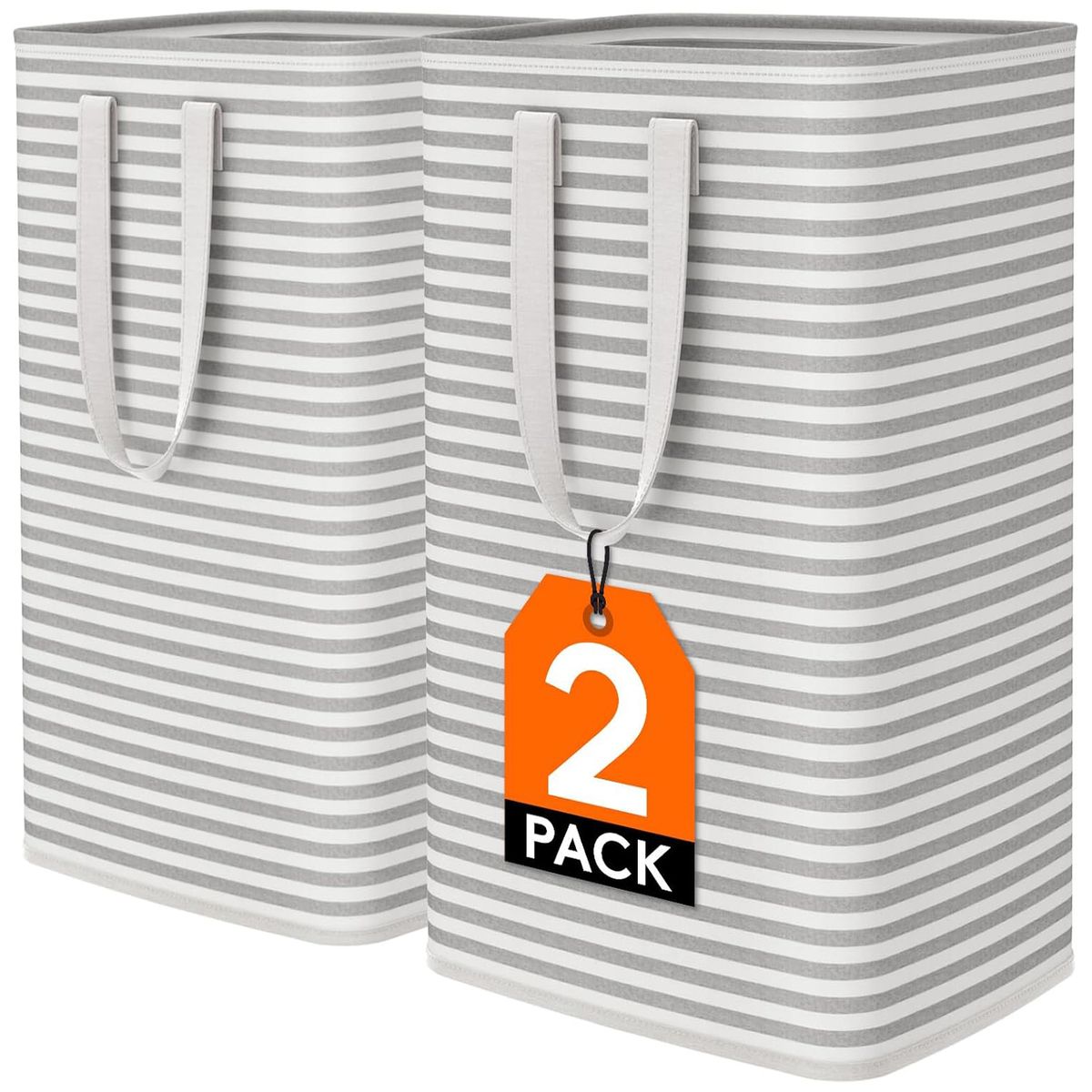 2 Pack 72L Collapsible Laundry Hamper| Cart In Mart