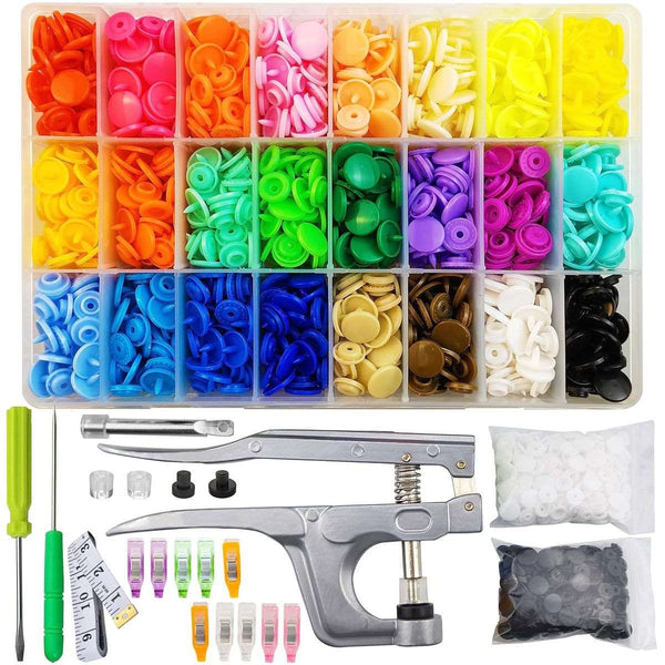 Craft 560 Sets T5 Snap Buttons No-Sew With Snaps Pliers Kit & 19 Tools
