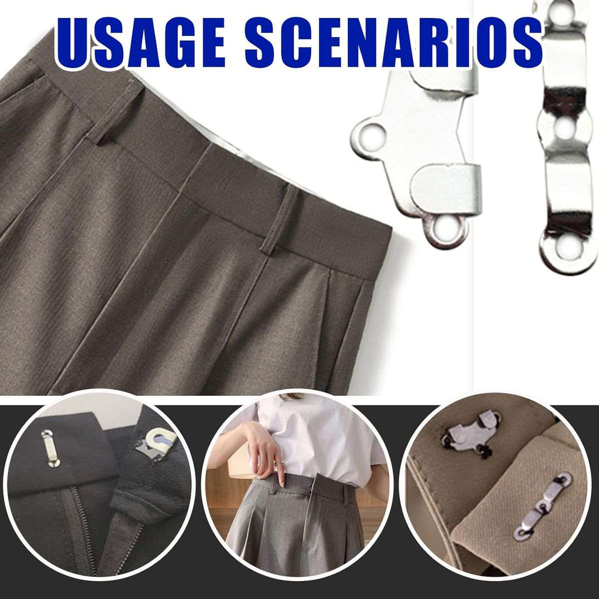 152 Piece Sewing Hooks and Eyes Closure Set 3 Styles