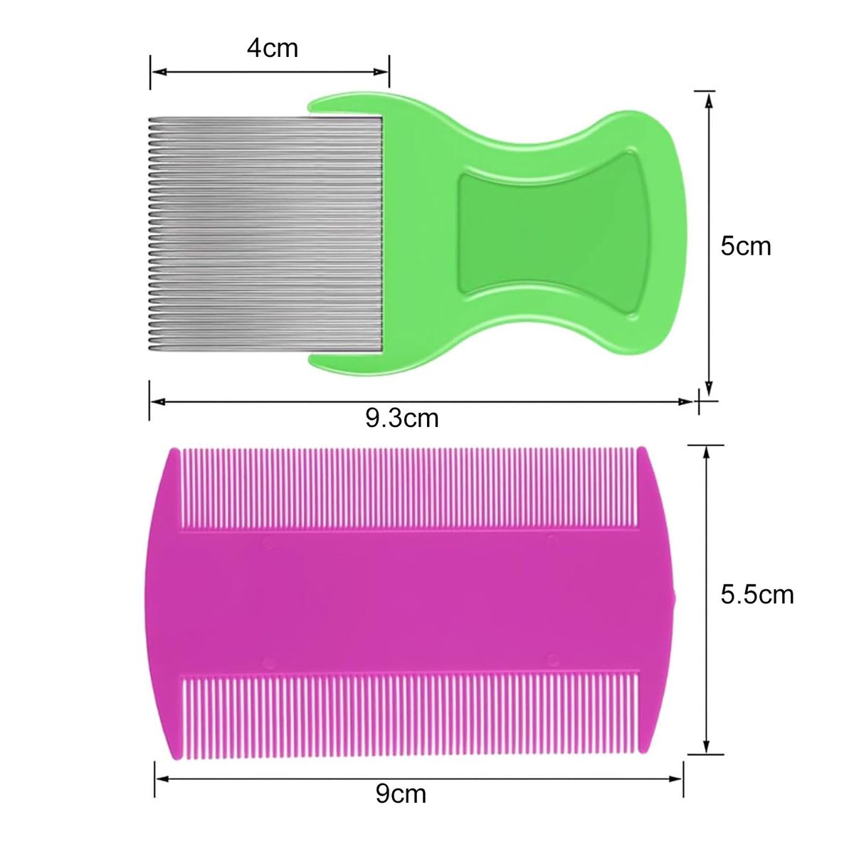 4 Piece Head Dandruff Hair Comb Set-2 With Metal Teeth & 2 Double Sided| Cart In Mart