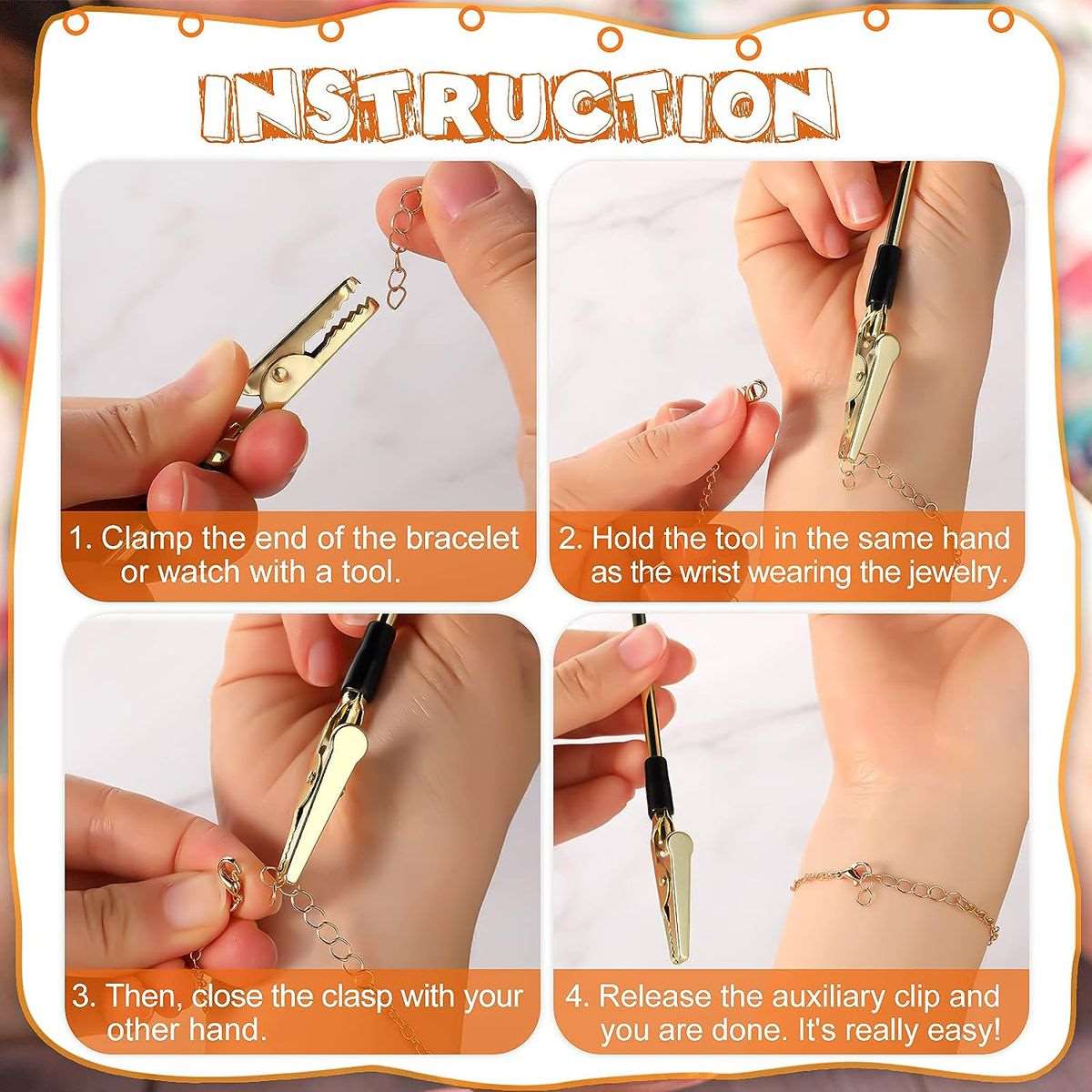 3 Piece Hand Bracelet Helper Tool Jewellery Clasps & Closures Fastener