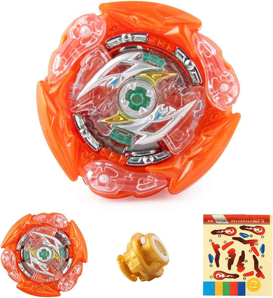 12 Piece Battle Bey Top Gyro Toy Set With 10 Beys& 2 Launchers