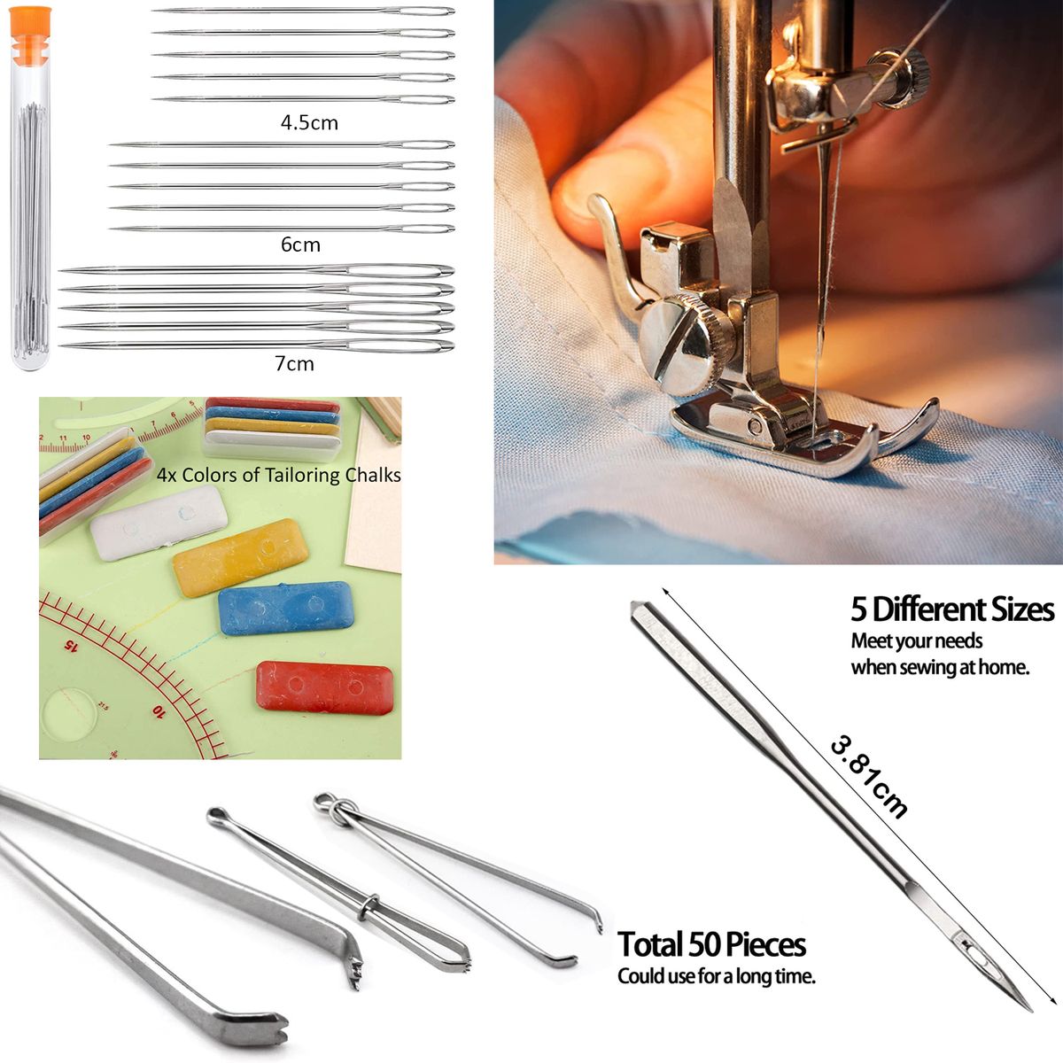 Cart In Mart 216 Piece Elite Sewing Machine Kit Accessories & Supplies With Needles