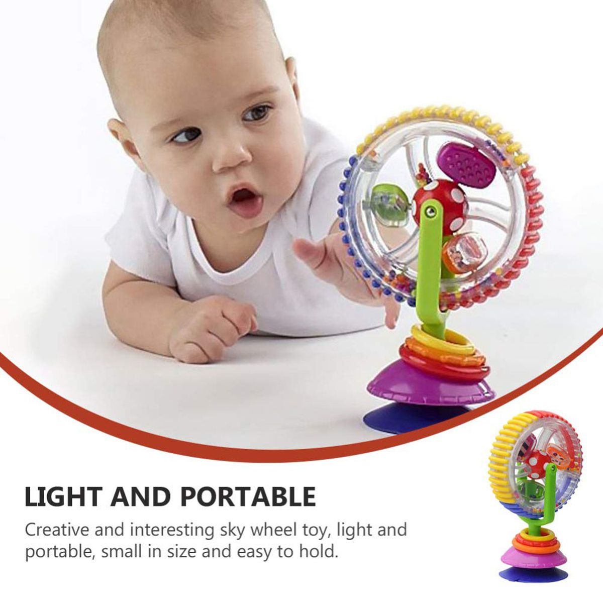 Cart In Mart Baby High Chair Toy Ferris Wheel-Suction Cup Spinner Activity Toddler
