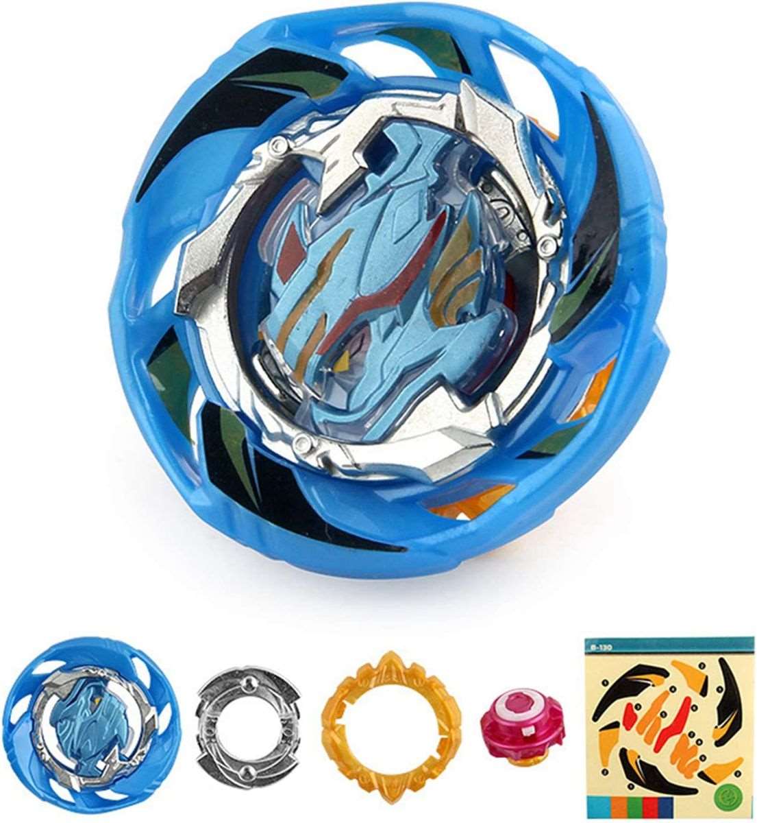 12 Piece Battle Bey Top Gyro Toy Set With 10 Beys& 2 Launchers