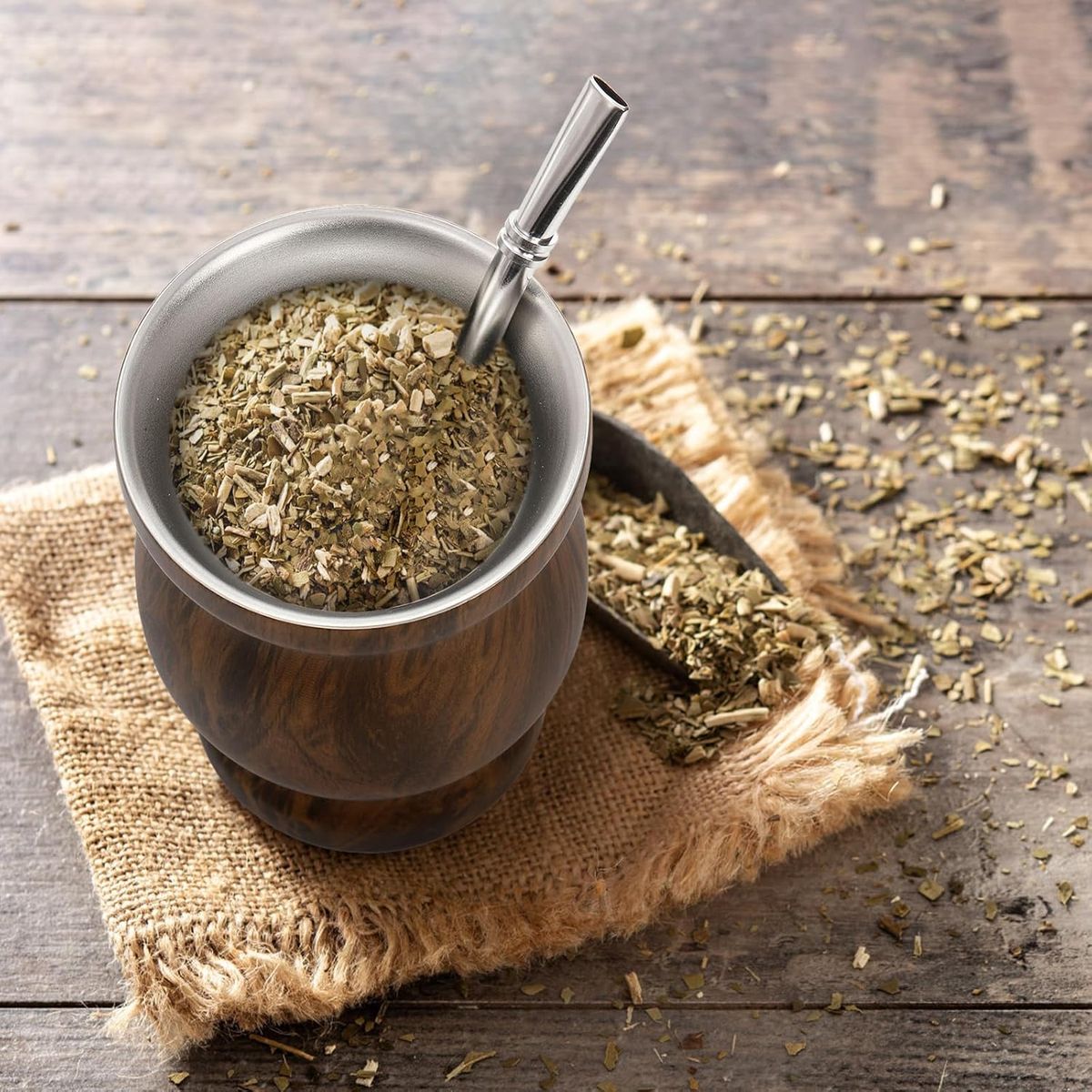 Yerba Mate Cup Set-Double Wall Stainless Steel With 2 Bombilla Brush|Cart In Mart