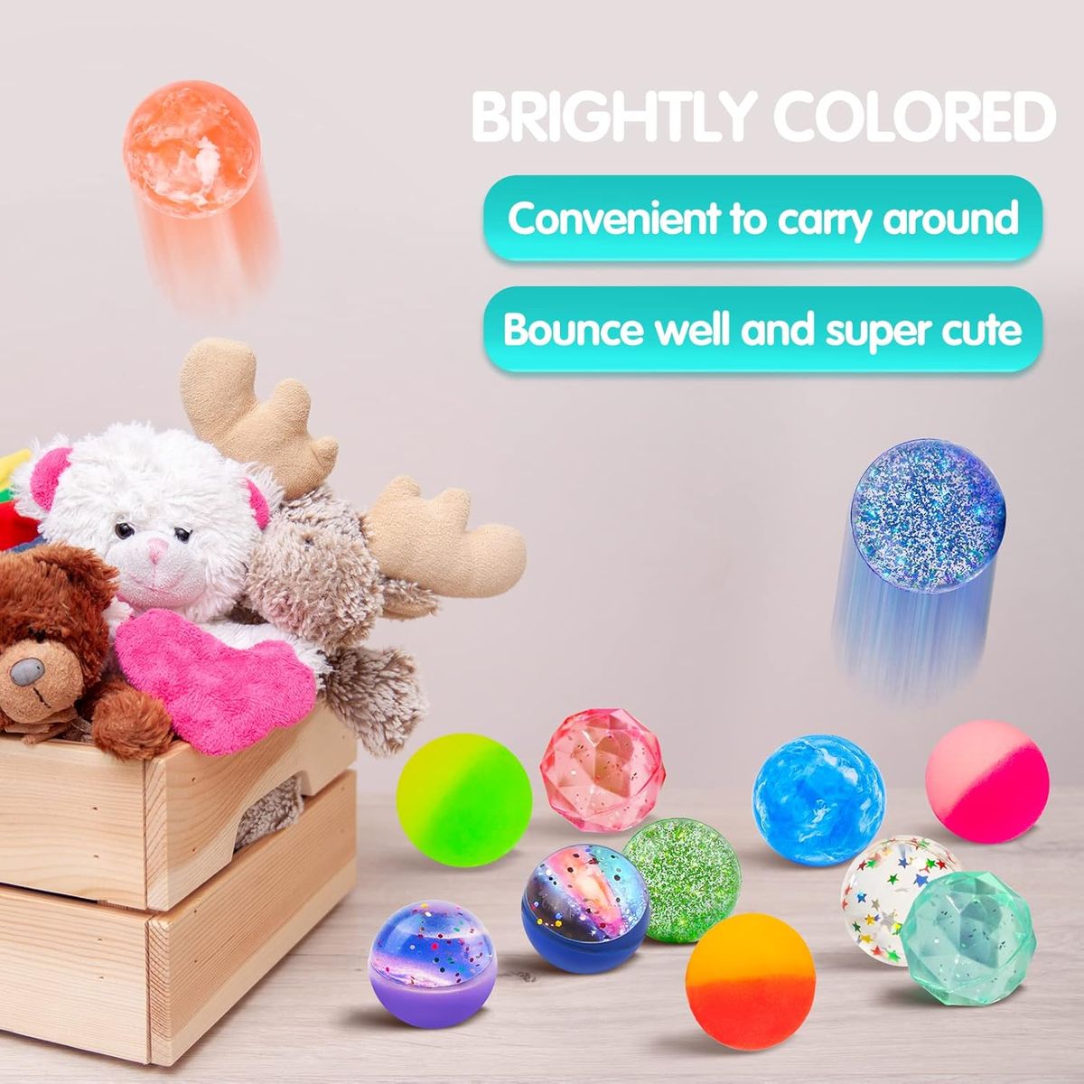24 Piece Colourful Bouncy Balls