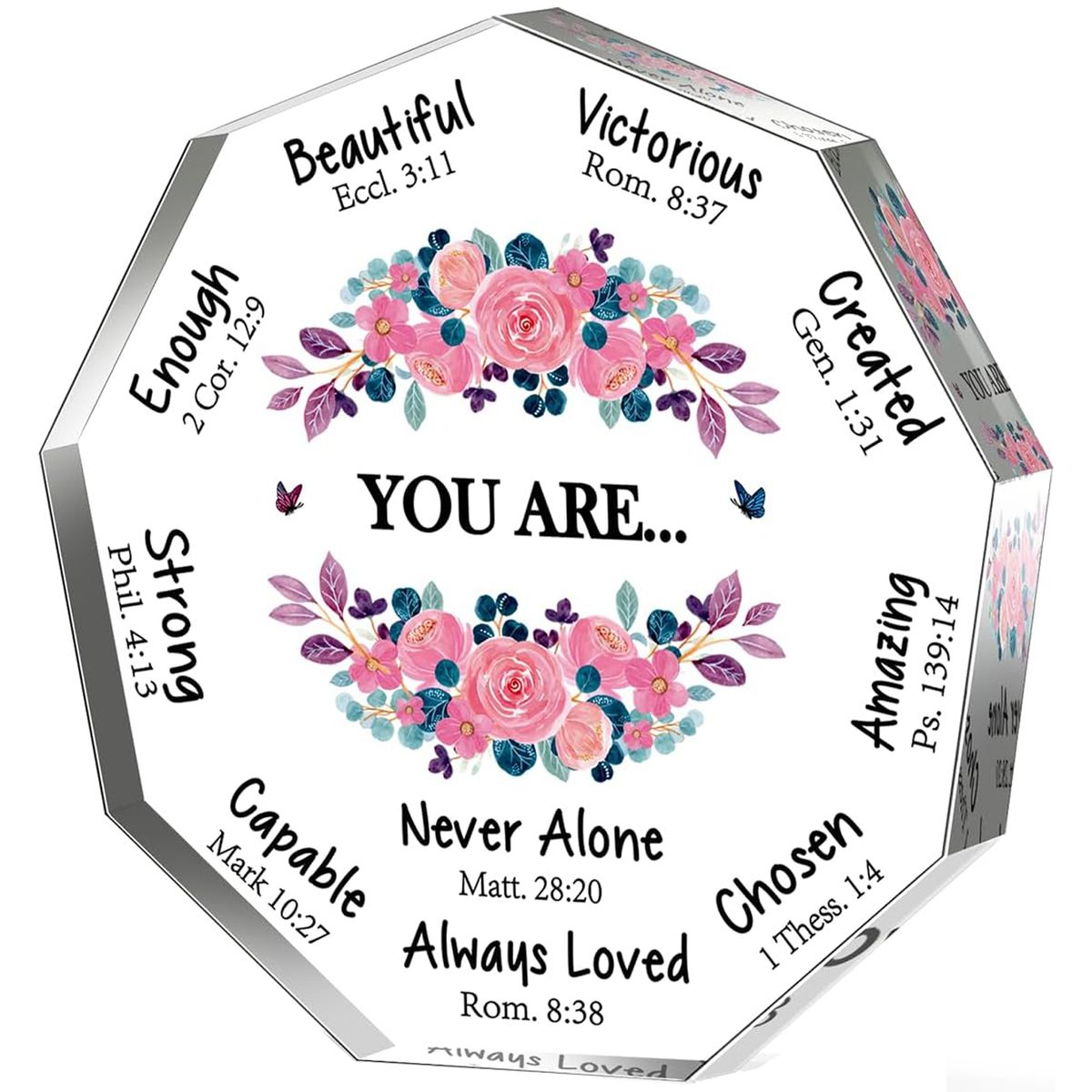 Inspirational Religious Nonagon Decorative Sign Christian Gifts For Women| Cart In Mart