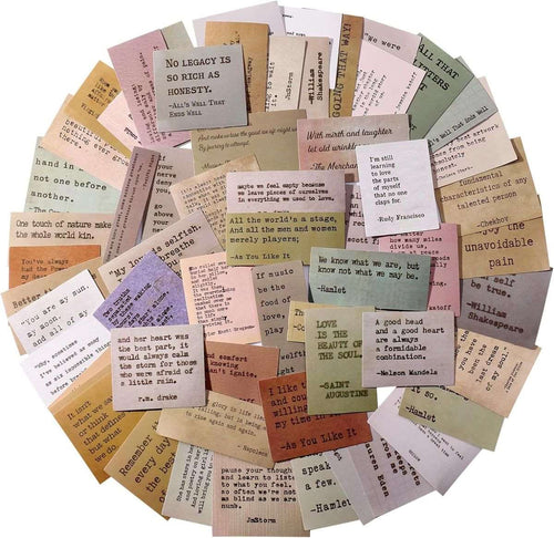 180 Piece Vintage Retro Style Motivational Quote Scrapbook Stickers-3 Each