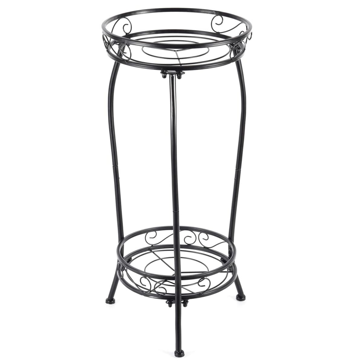 2 Tier Metal Plant Stand Indoor Outdoor 70cm High Flower Pot Display Holder | Cart In Mart