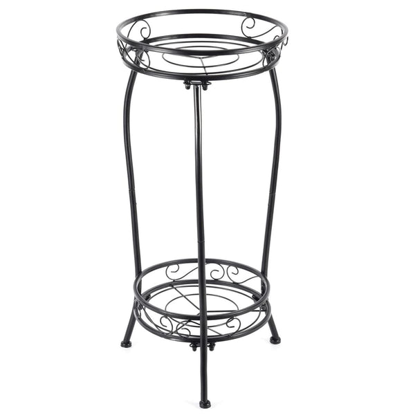 2 Tier Metal Plant Stand Indoor Outdoor 70cm High Flower Pot Display Holder | Cart In Mart