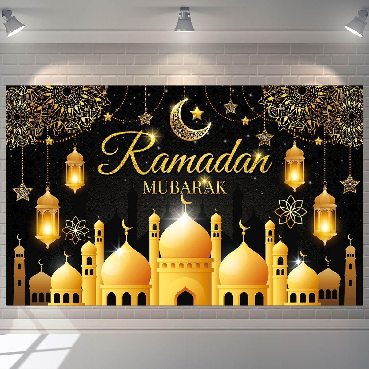 Cart In Mart Islamic Ramadan Mubarak Decorations Backdrop Eid Wall Banner Background