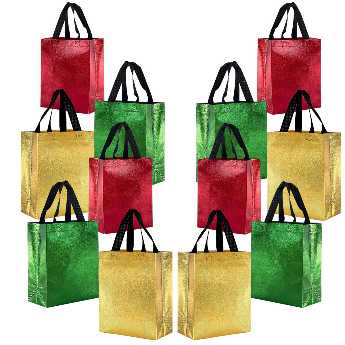 Cart In Mart 12 Pack Party Gift Bags Party Favor Goodie Bag Set With Handles For Birthday & Other Parties