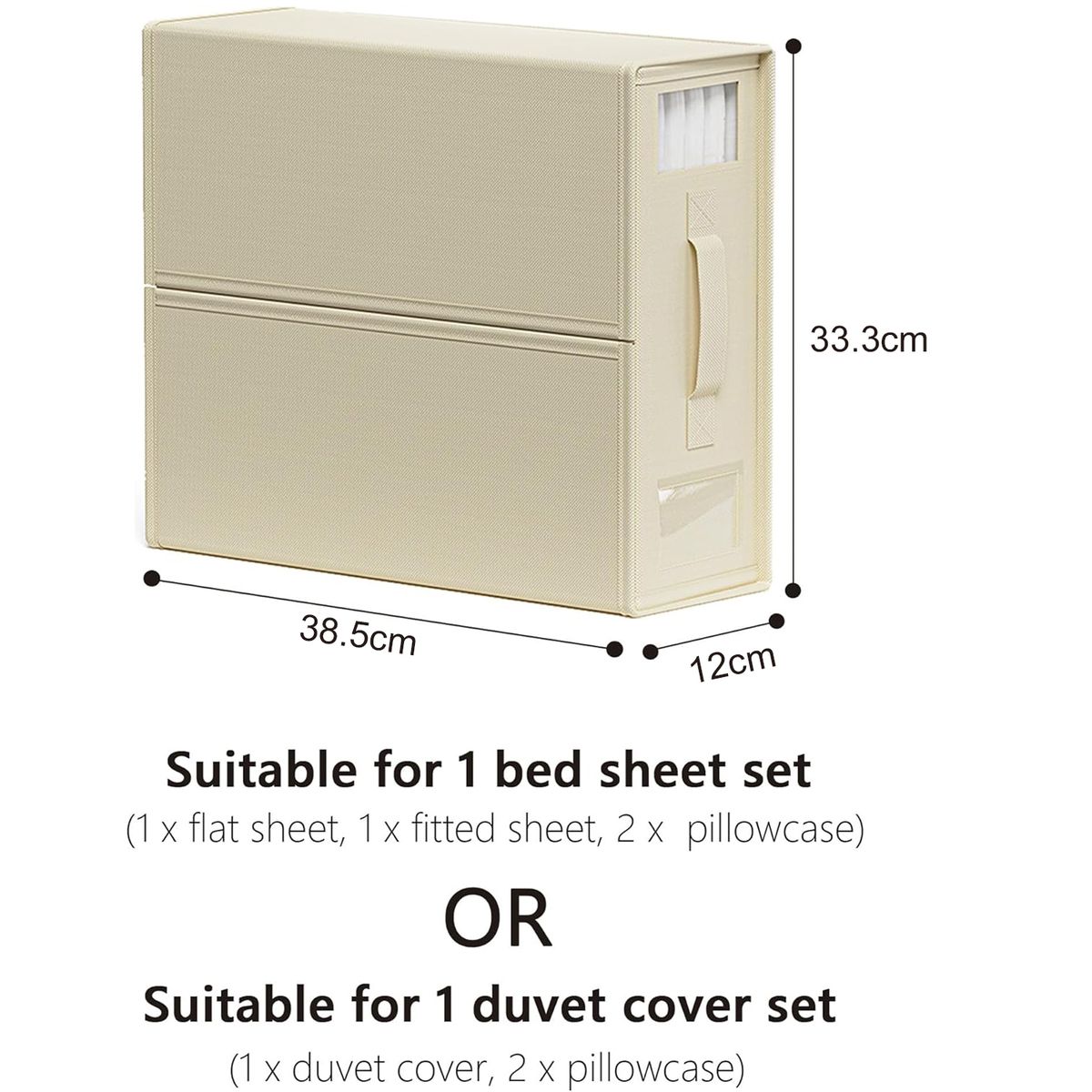 Bed Sheet Organisers & Storage For Linen Closet Foldable - 6 Pack - Beige (XL)| Cart In Mart