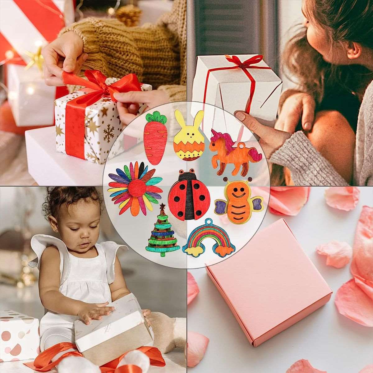 DIY Wooden Magnets Painting Art & Craft Kit Educational Toy For Kids