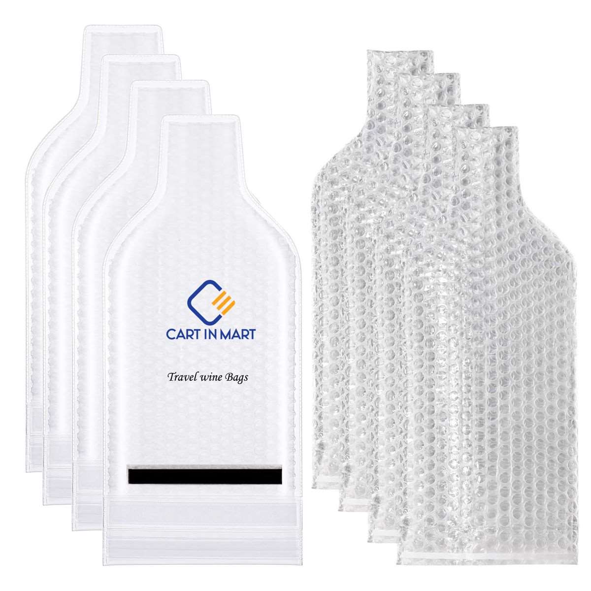 4 Pack (8 pieces) Reusable Wine Bags For Travel Protector Sleeves
